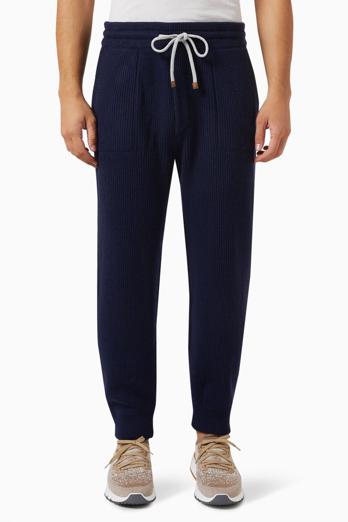 

Joggers in Cashmere Knit, Blue