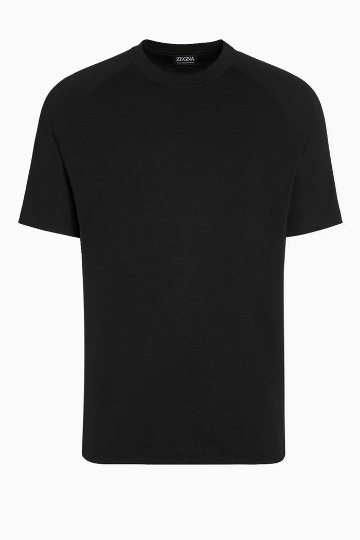 

T-shirt in High-performance Wool, Black