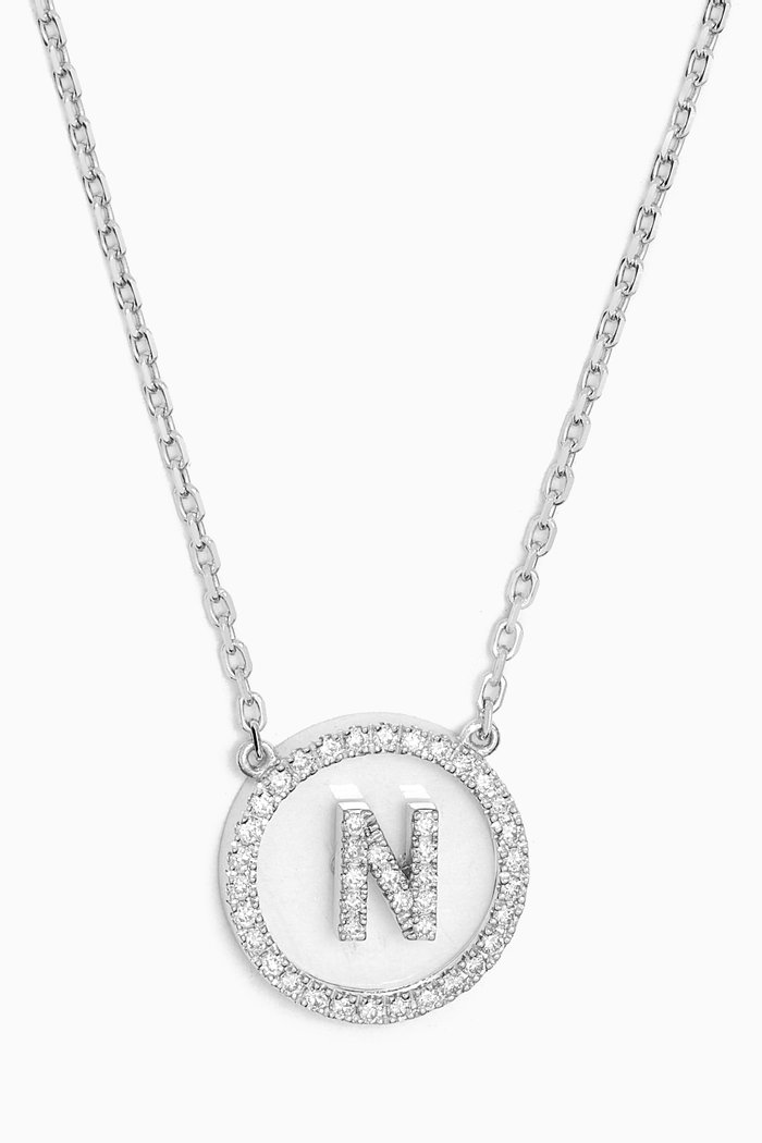 A2Z Diamond Necklace in 18kt White Gold