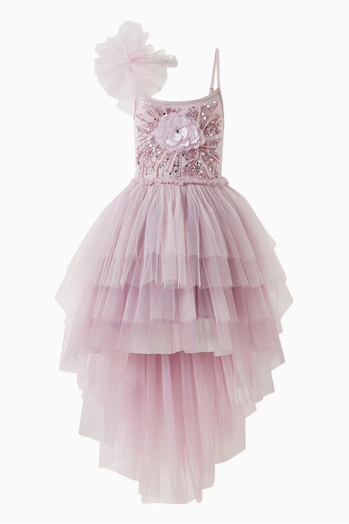 

Lotus Bloom Tutu Dress in Tulle, Purple