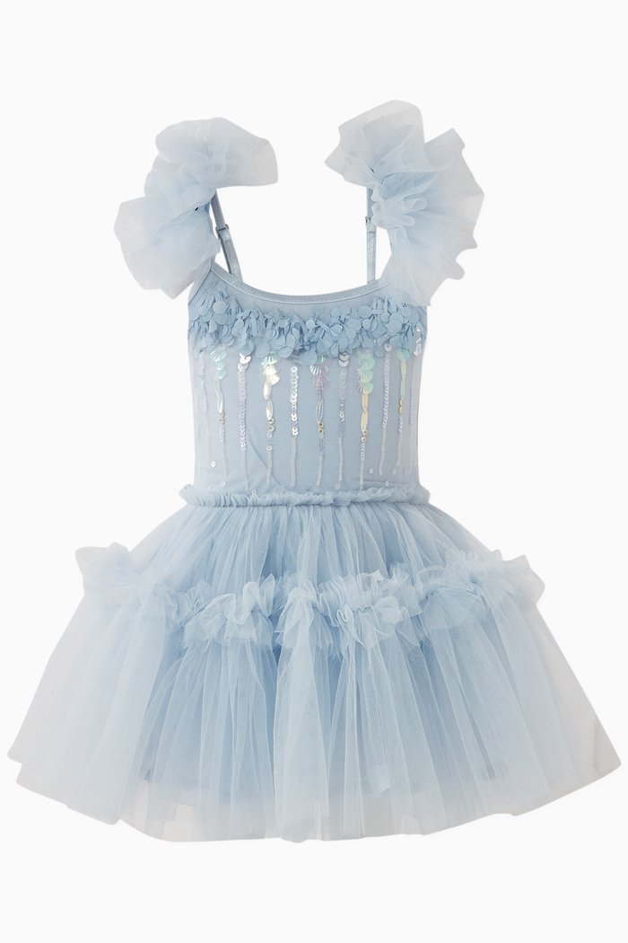 

Bébé Divinity Bloom Tutu Dress in Tulle, Blue