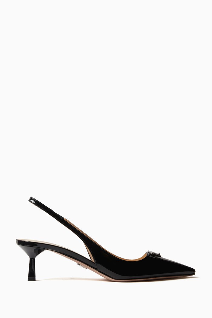 

Slingback 55 Pumps in Patent Leather, Black