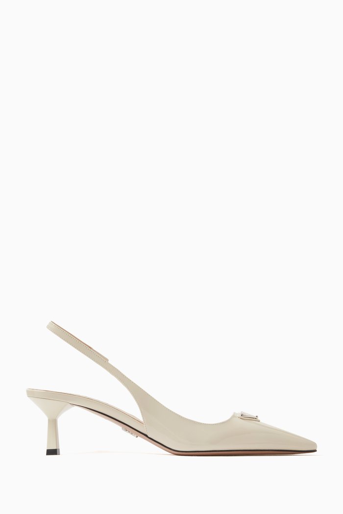 

Slingback 55 Pumps in Patent Leather, Neutral