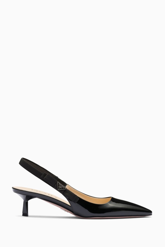 

Slingback 45 Pumps in Patent Leather, Black