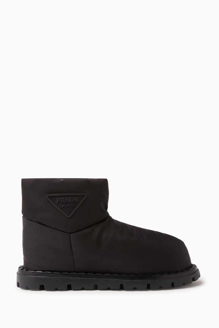 Blow Ankle Boots in Nylon, Black