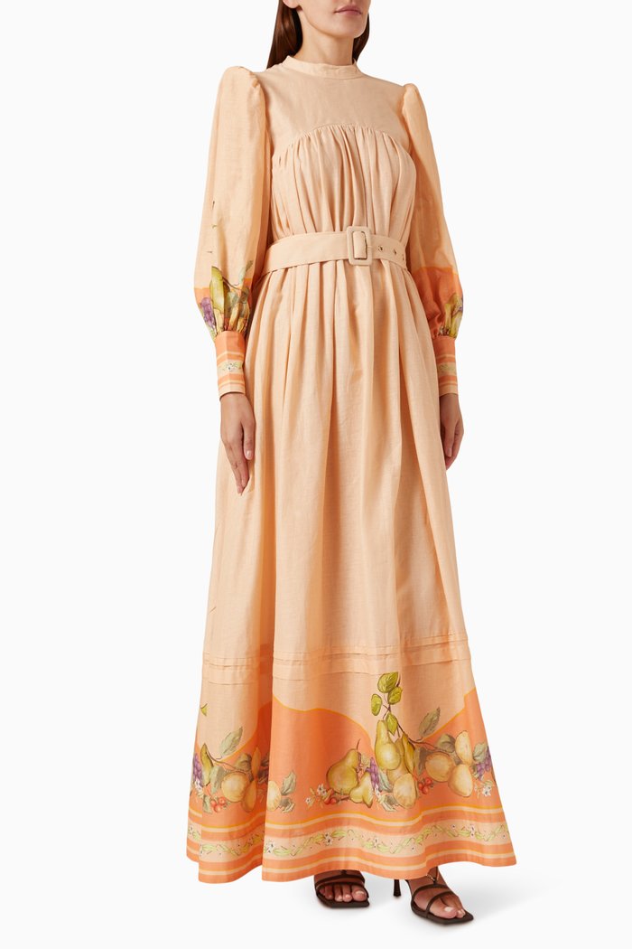 

Frutta Printed Midi Dress, Orange