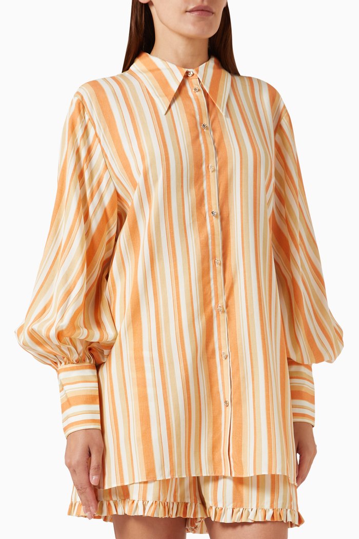 

Sienna Striped Shirt, Orange