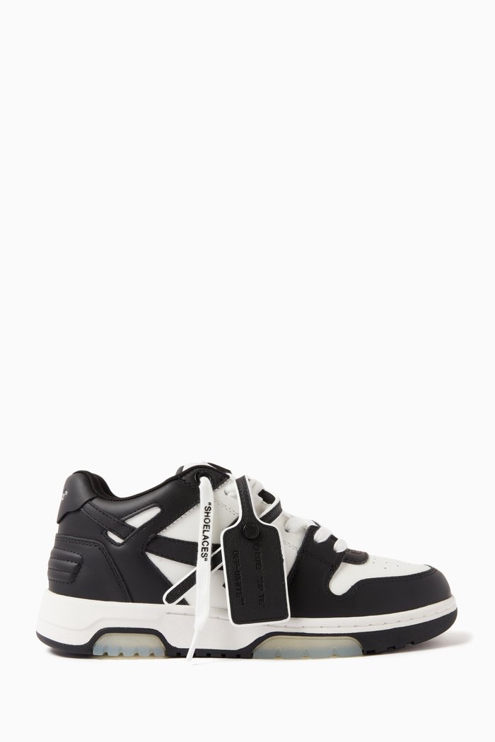 

Out of Office Two-tone Low-top Sneakers in Leather, Black