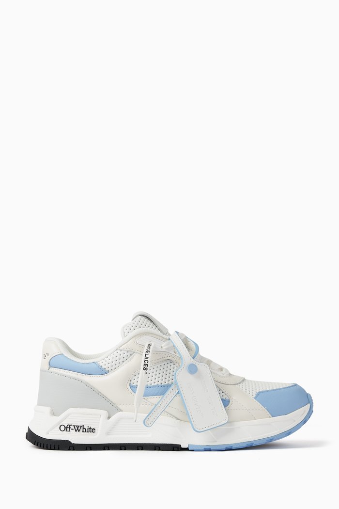 

Kick Off Sneakers in Leather & Mesh, Blue