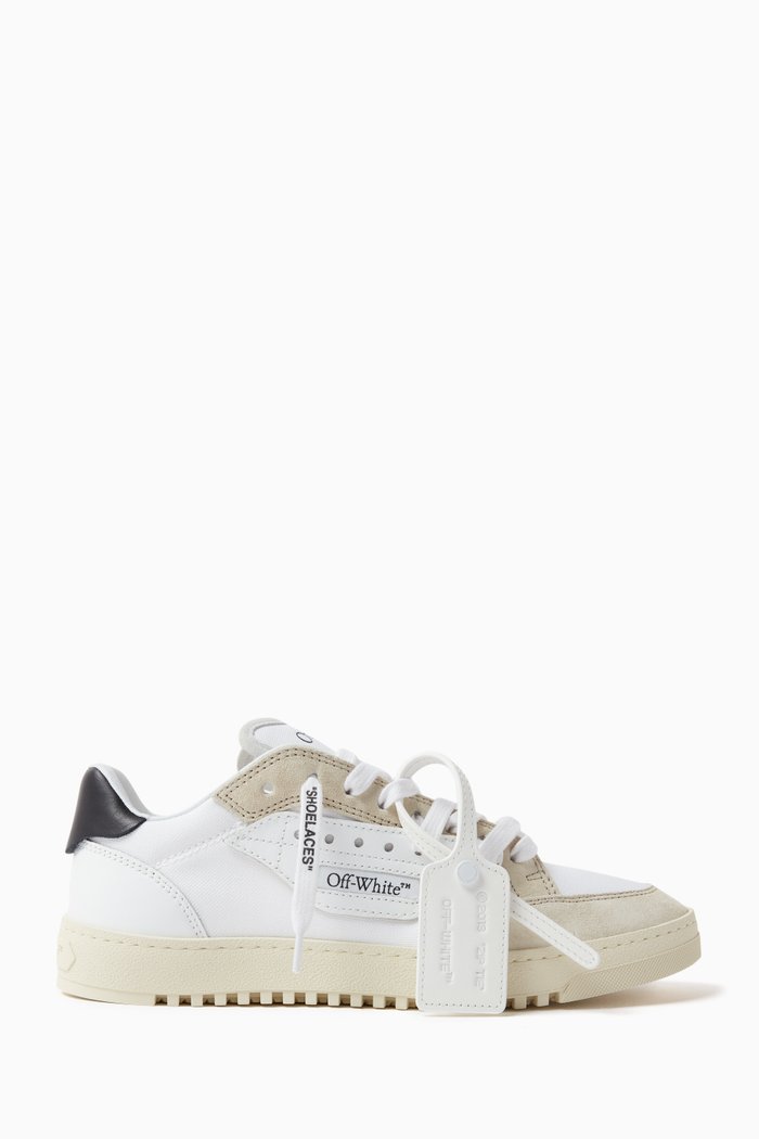 5.0 Low-top Sneakers in Leather, White