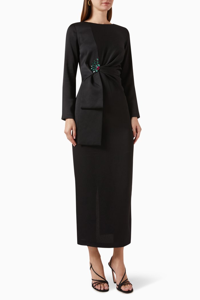 

Crystal-embellished Dress, Black
