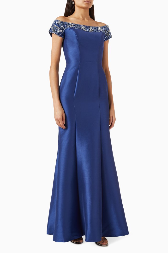 

Off Shoulder Dress, Blue