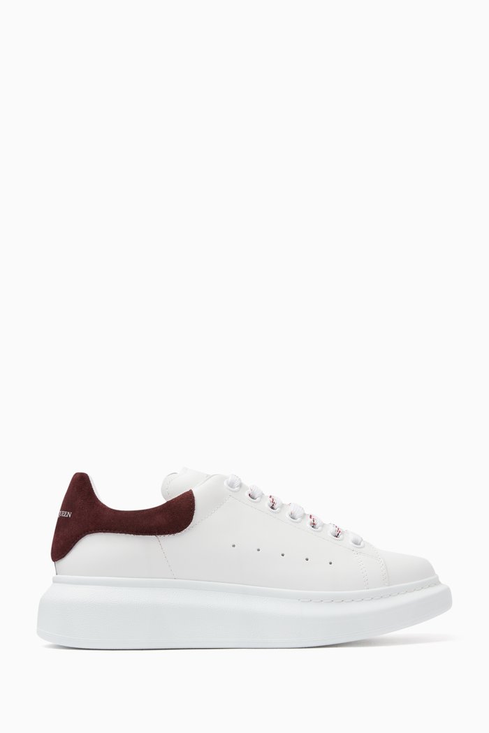 

Oversized Low-top Sneakers in Leather, Multicolour