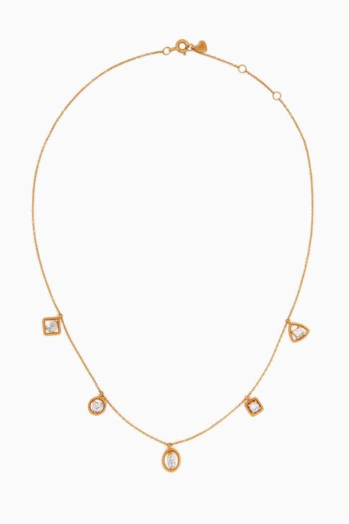 

Unity Solitare Mixed Diamond Necklace in 18kt Gold, Yellow