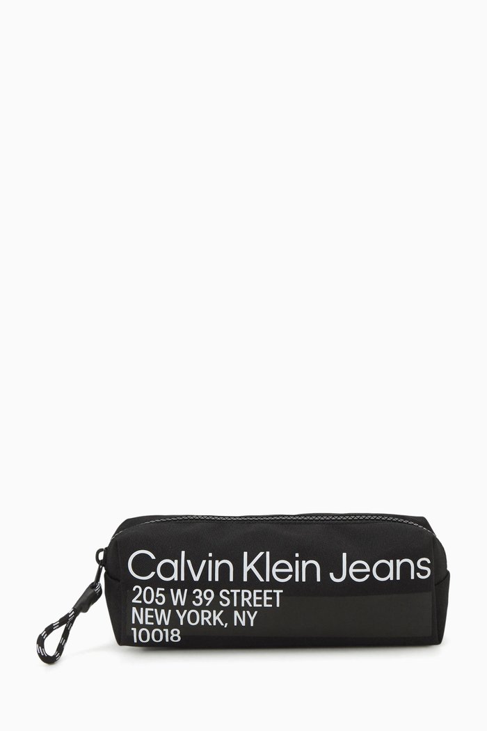 

Back to School Logo Pencil Case in Recycled Textile, Black
