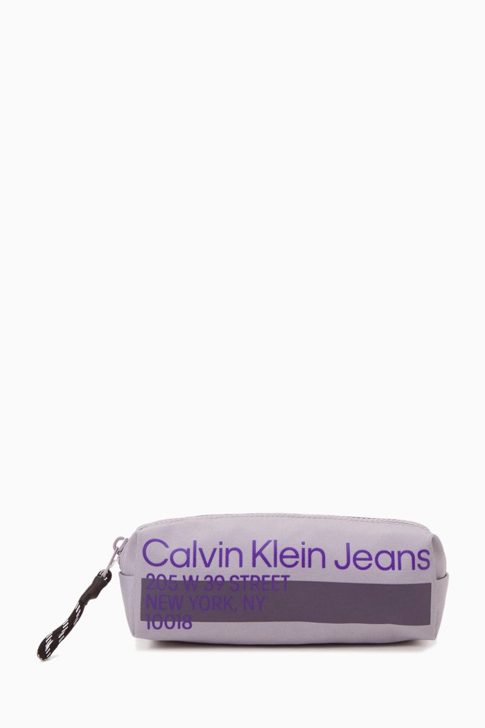 

Back to School Logo Pencil Case in Recycled Textile, Purple