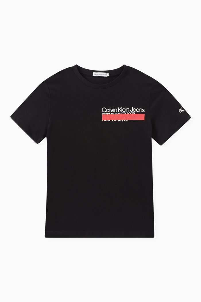 

Logo-print T-shirt in Cotton, Black
