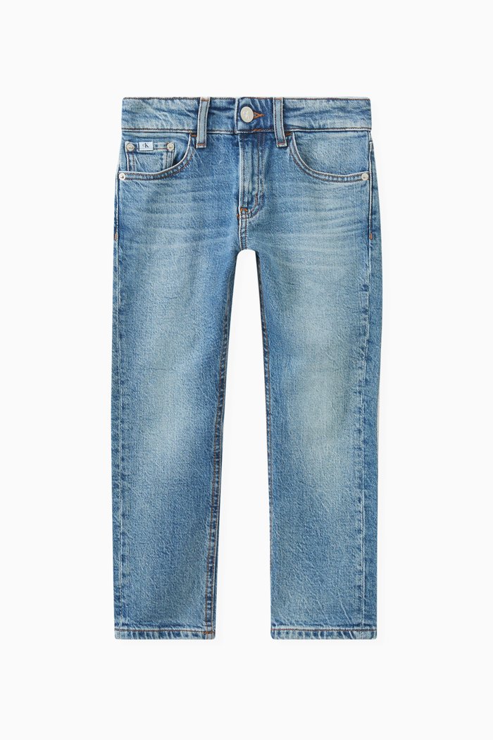 

Denim Dad Jeans in Cotton, Blue
