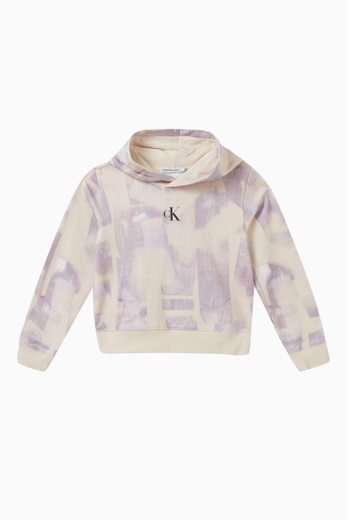 

Logo-print Hoodie in Cotton, Purple