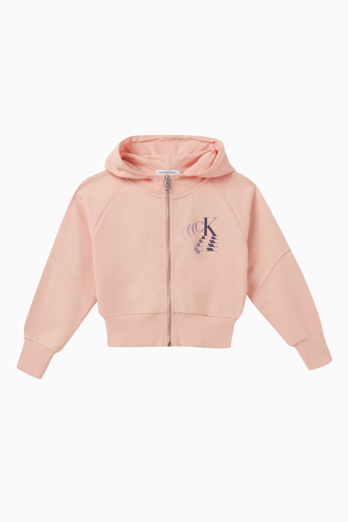 

Logo-print Hoodie in Cotton, Orange