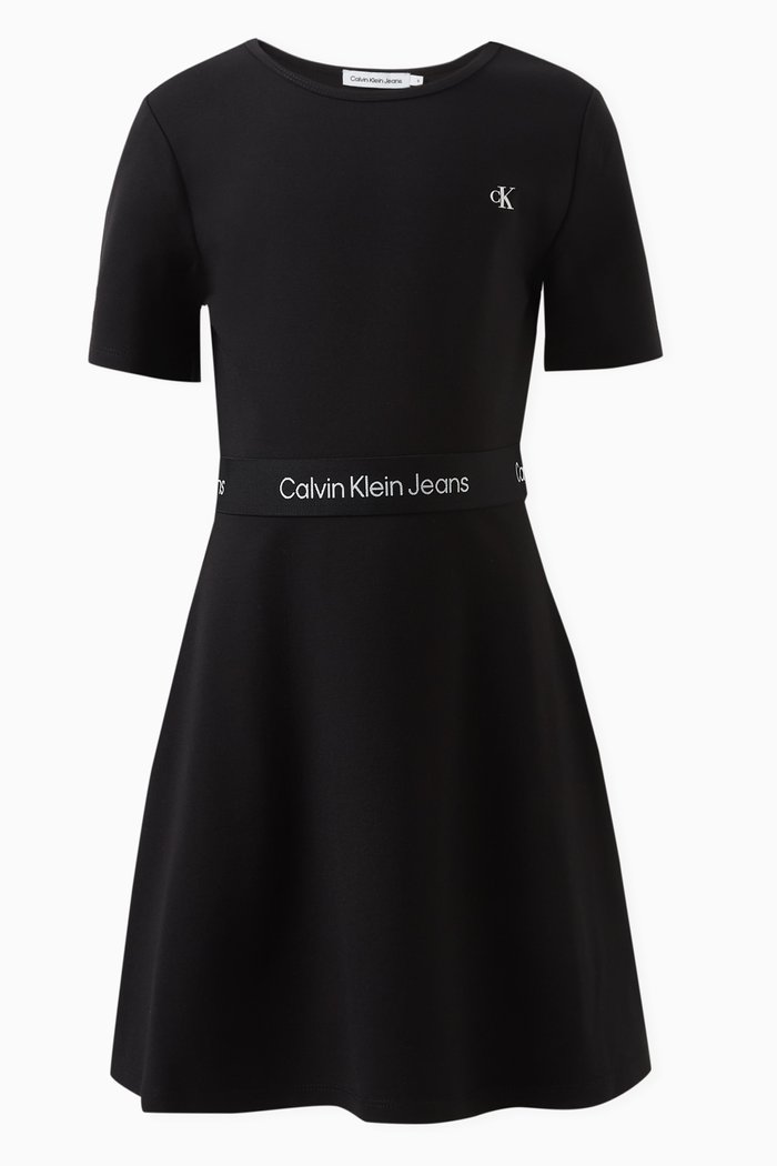 

Logo-detail Dress in Viscose-blend, Black