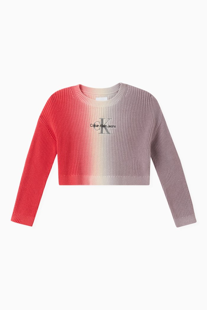 

Colour Gradient Sweater in Organic-cotton, Brown