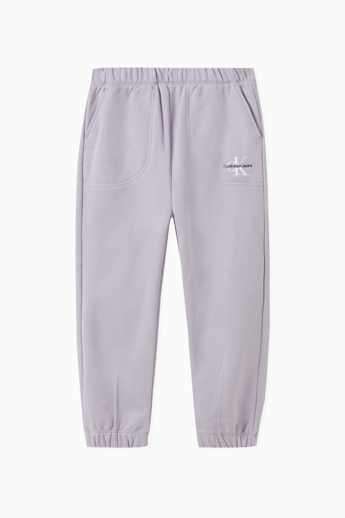 

Relaxed Logo Sweatpants in Organic Cotton Terry Blend, Purple