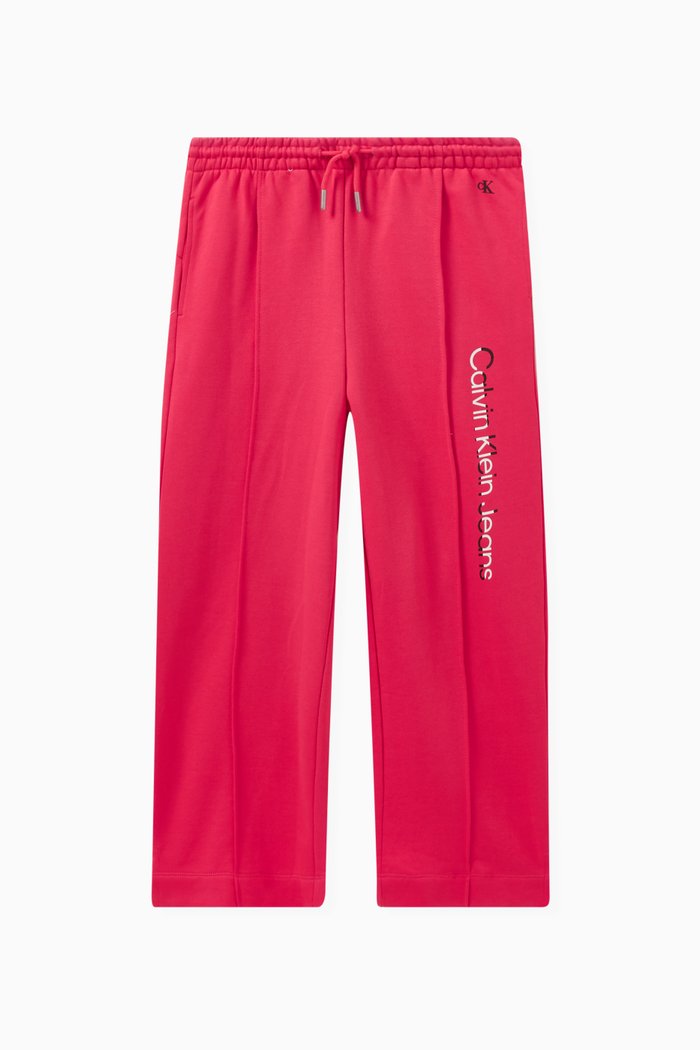 Logo-print Sweatpants in Cotton, Pink