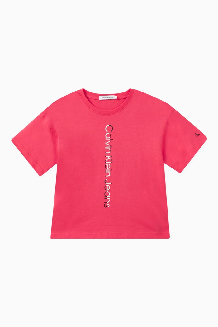 

Logo-print T-shirt in Cotton, Pink