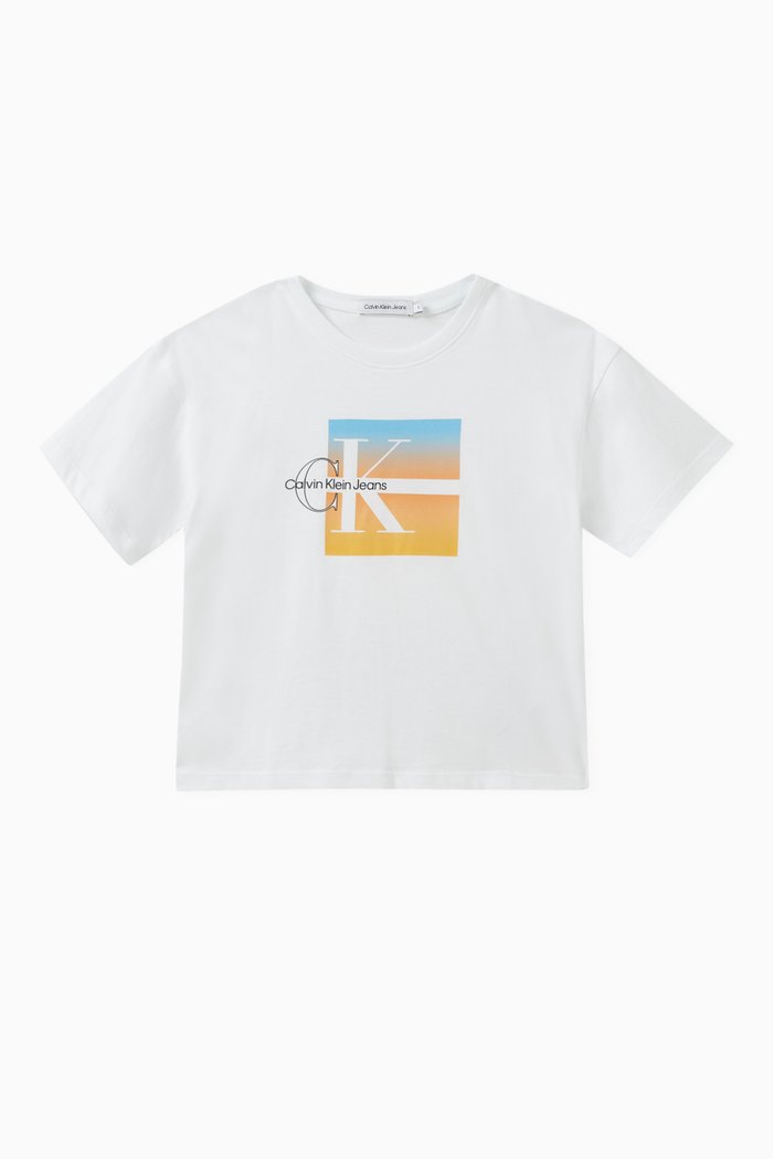 

Gradient Logo-print T-shirt in Cotton, White
