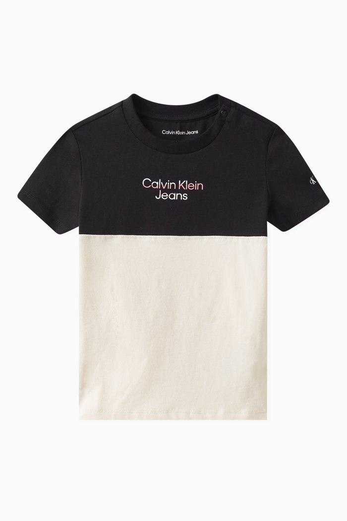 Logo Printed T-shirt in Cotton, Black