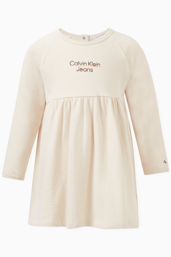 

Logo Dress in Fleece, Neutral