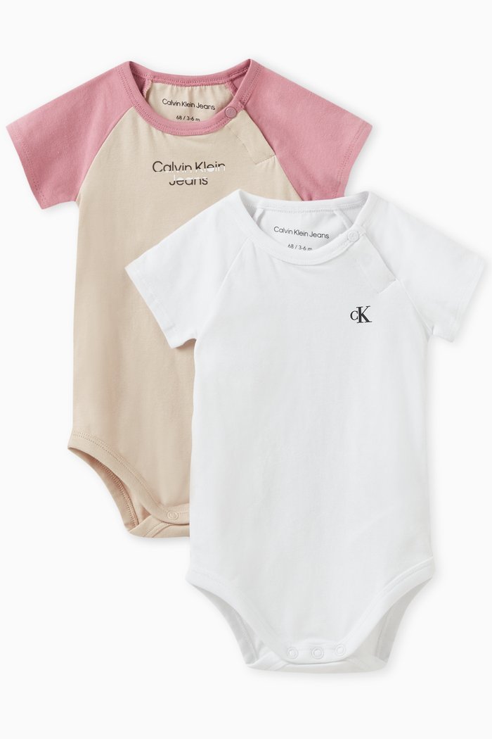 

Assorted Bodysuit in Cotton, Set of 2, White
