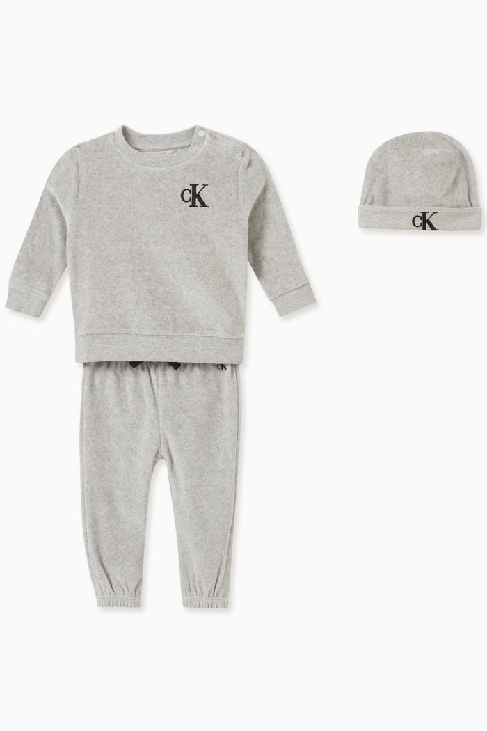 

Logo 3-piece Set in Velvet, Grey