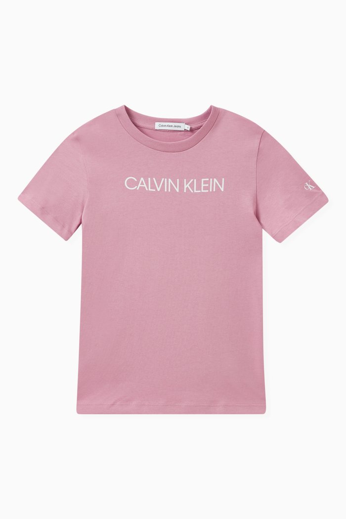 

Logo-print T-shirt in Cotton, Pink