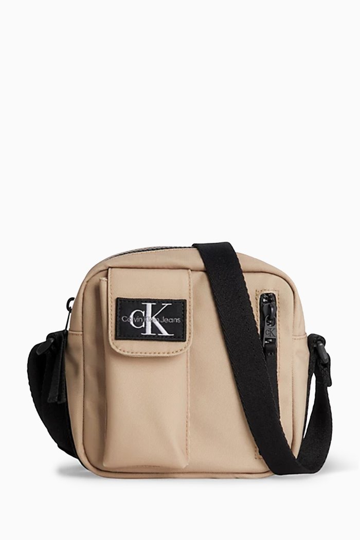 

Logo Crossbody Bag in Recycled Fabric, Neutral