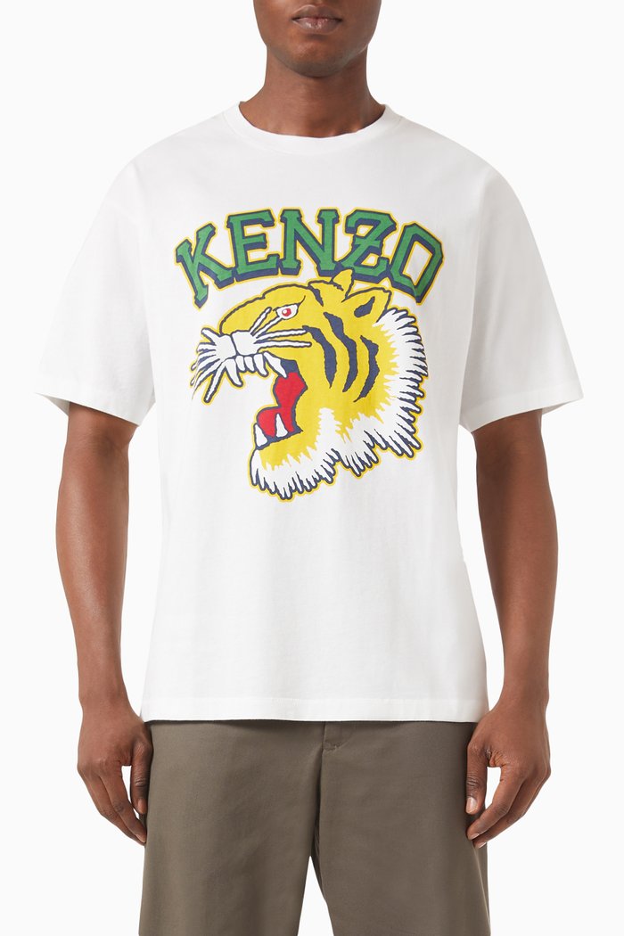 

Logo Graphic Print T-Shirt in Cotton, Neutral