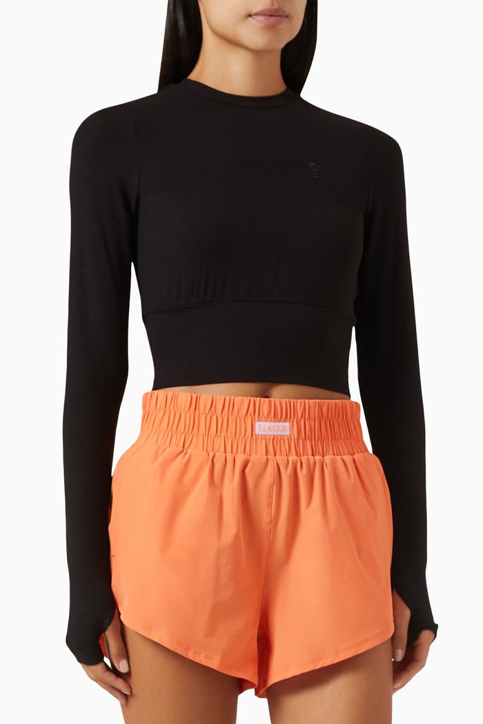 

Free Play Rib T-shirt in Viscose, Black