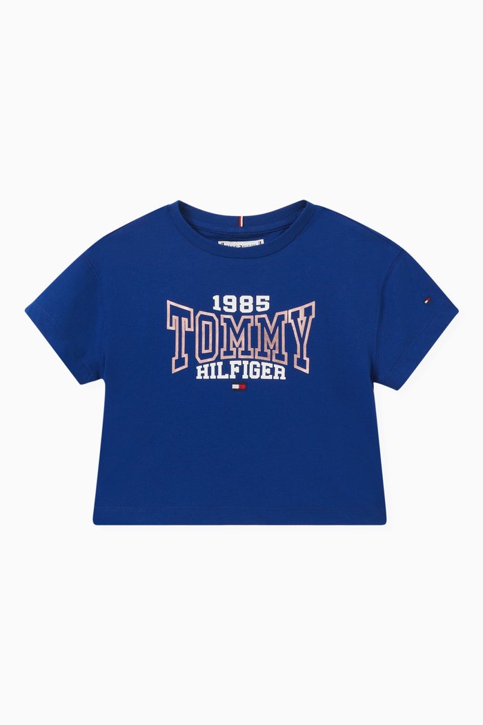 

1985 Varsity Logo T-shirt in Cotton, Blue
