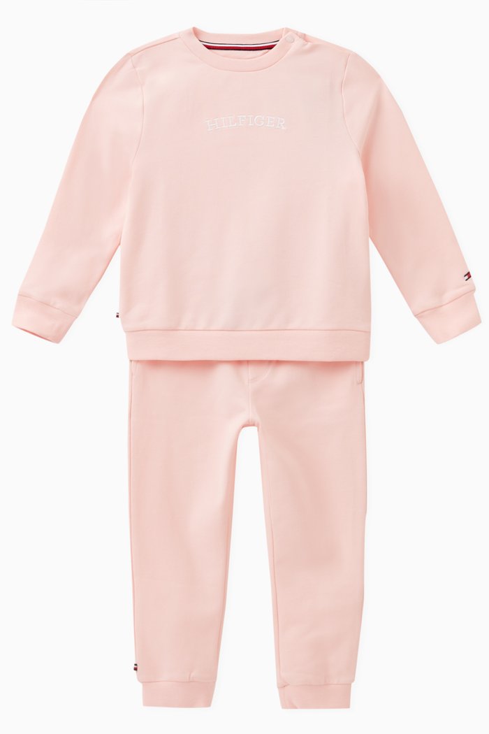 

Logo-embroidered Tracksuit in Cotton, Pink