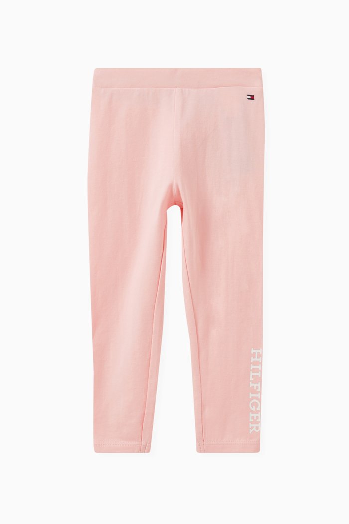 

Logo-detail Leggings in Cotton, Pink