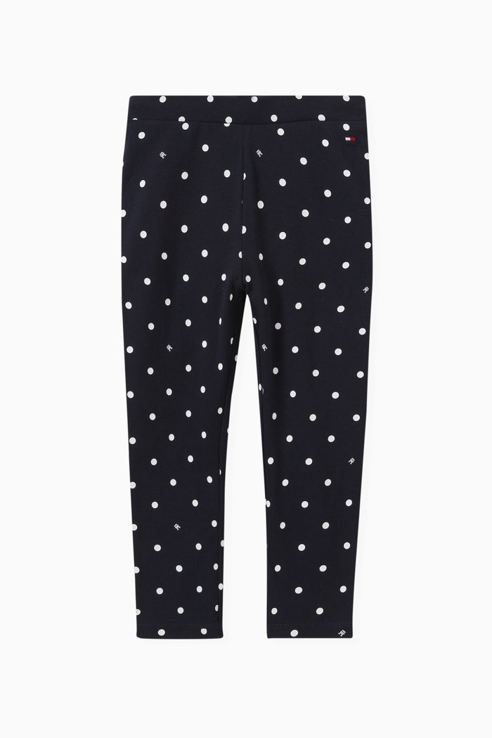 

Logo-detail Leggings in Cotton, Blue