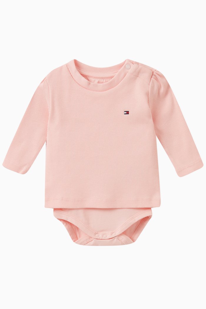 

Logo-detail Bodysuit in Cotton, Pink