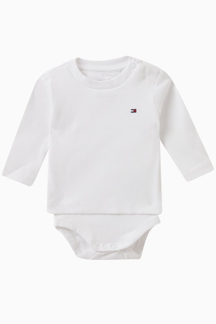 

Logo-detail Bodysuit in Cotton, White