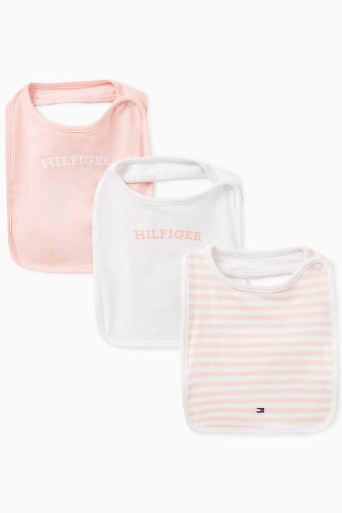 

Logo-detail Bib Gift Set in Cotton, Pink