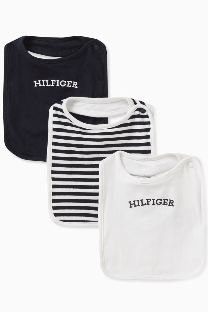 

Logo-detail Bib Gift Set in Cotton, Blue