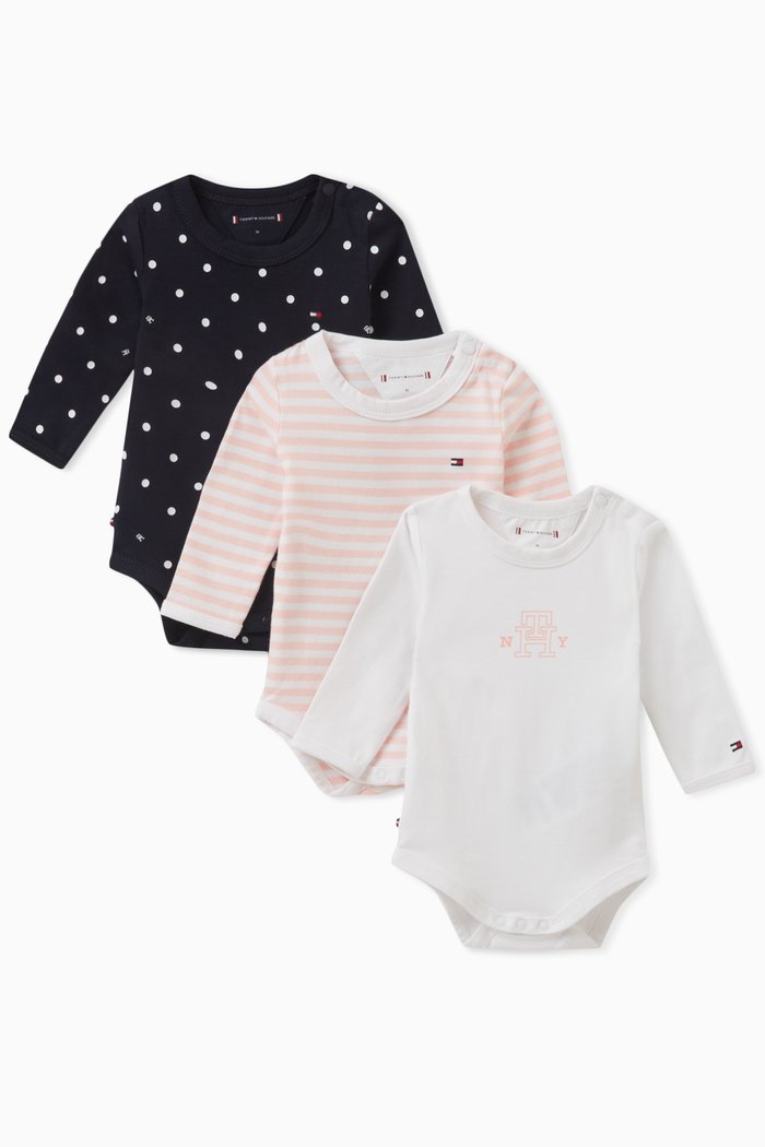 Assorted Bodysuit Set in Cotton, Pink