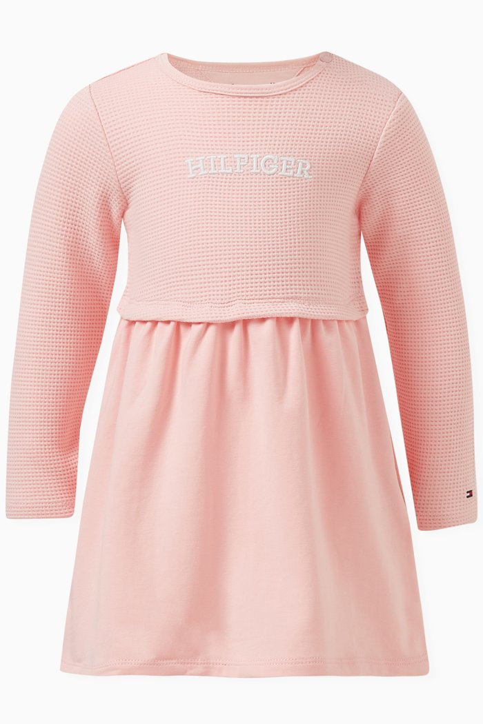

Logo-detail Dress in Cotton, Pink