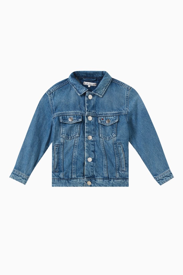 

Logo-embroidered Denim Jacket in Cotton, Blue