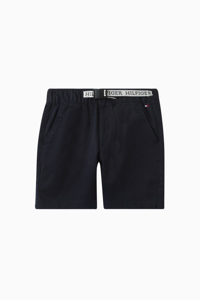 

Monotype Belted Chino Shorts in Cotton, Blue